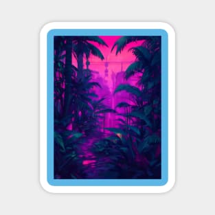 Synthwave jungle Magnet