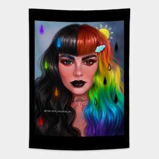 Rainbow girl Tapestry
