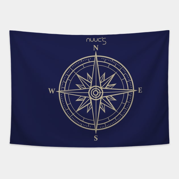 Marine nautical boat compass Tapestry by jjmpubli