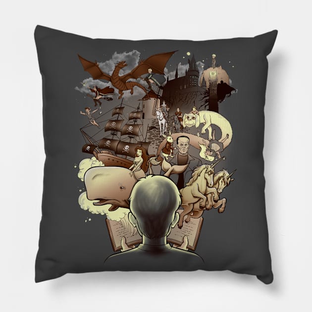 Books Pillow by ursulalopez