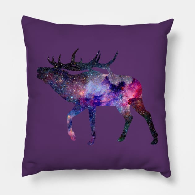 Elk - Stars Pillow by  The best hard hat stickers 