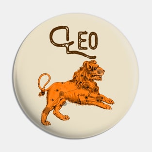 Leo ))(( Astrological Sign Zodiac Constellation Design Pin