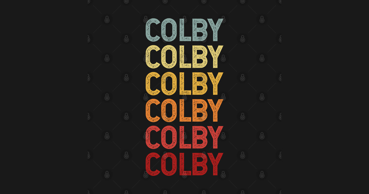 Colby Name Vintage Retro Gift Named Colby Colby Sticker TeePublic