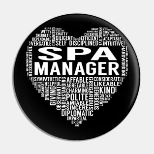 Spa Manager Heart Pin