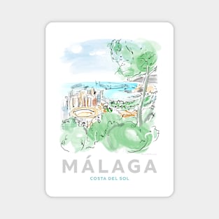 Malaga Spain Art Magnet