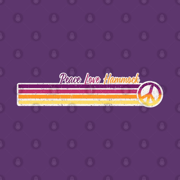 Peace Love Hammock - Sunrise Retro Stripes by Jitterfly