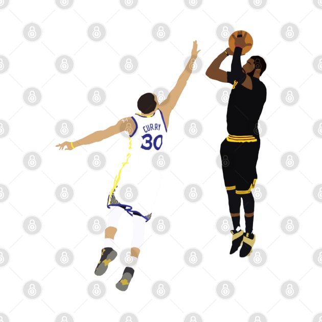 Kyrie Irving Shot Over Stephen Curry by rattraptees