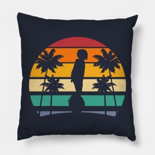 EUC Beach Rider Retro Sunset Vibes Pillow