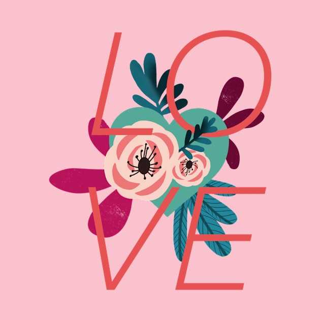 Love typography illustration by Pacesyte