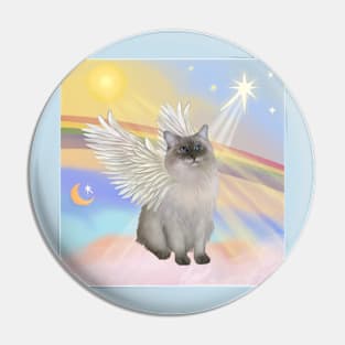 Heavens Clouds - Ragdoll (Blue Seal Point) Cat Angel Pin