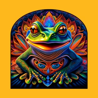 Froggy Animal Spirit (28) - Trippy Psychedelic Frog T-Shirt