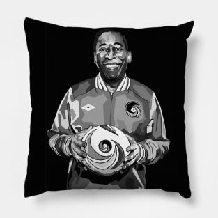 Pele Legendary Berazil Black And White Art Pillow