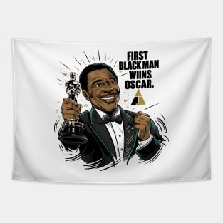 First Black Man wins Oscar Louis Gossett Tapestry