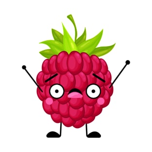 Raspberry funny shock face T-Shirt