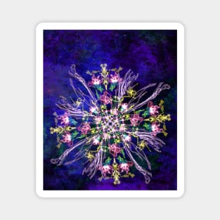 Abstract delicate silk flowers Magnet