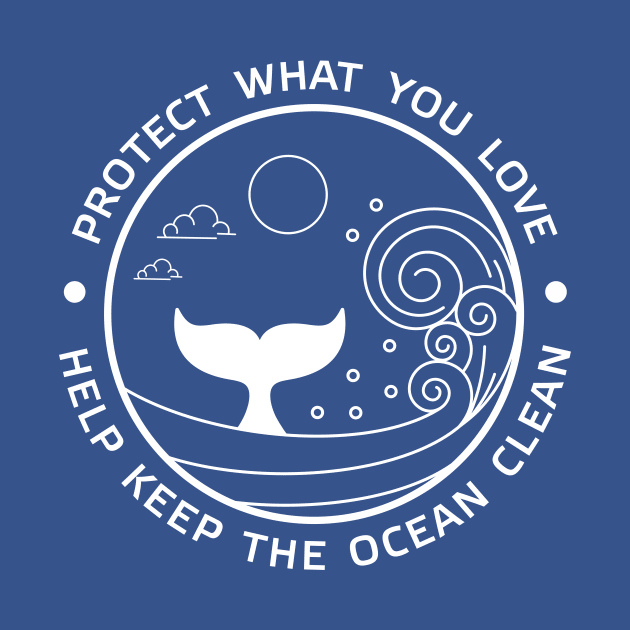 Protect whale and ocean by My Happy-Design