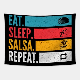 Eat Sleep Salsa Repeat For Salsa Dancer Tapestry