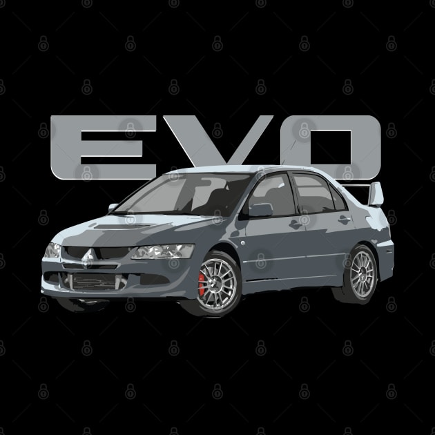 graphite grey mitsubishi evo 8 by cowtown_cowboy