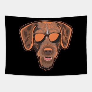 Neon Wirehaired German Pointer Vibe Tapestry