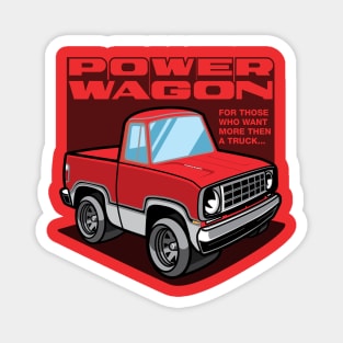 Bright Truck Red - Power Wagon (White Base) Magnet