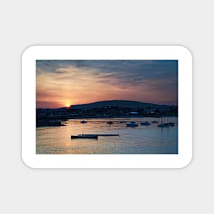 Sunset over Swanage and Purbeck Hills Magnet