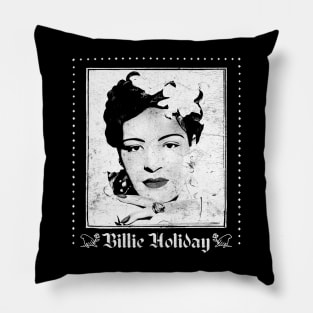 Billie Holiday /\ Original Retro Fan Art Design Pillow