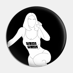 Kim Kardashian My Body My Rules Feminist quote Pin