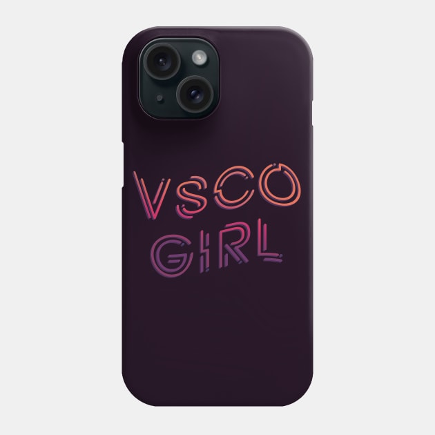 Vsco girl quotes lettering Phone Case by carolphoto