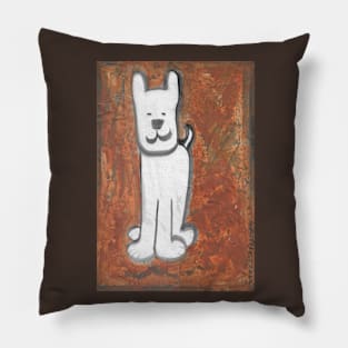 white dog - 1 Pillow