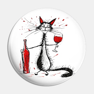 Alcohol Cat Pin