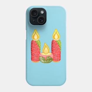 Merry Christmas and happy new year candle Phone Case