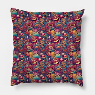 Faces of the Psychedelic Realm Pillow