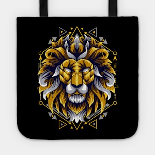 lion golden rainbow Tote