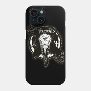 Nevermore - Poe, goth, moon, skull, raven, runes, night, life and death, Edgar Phone Case