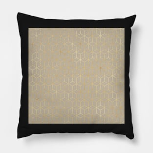 Golden Cube pattern Pillow