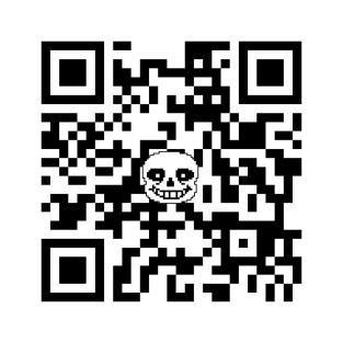 Sans Undertale QR Code to Megalovania back print. T-Shirt