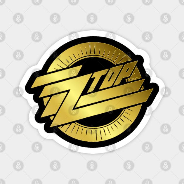 ZZ TOP GOLD Magnet by Mark Fabian