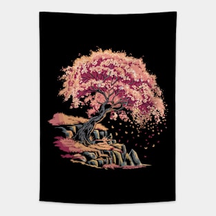 Colorful Sakura Tree Tapestry