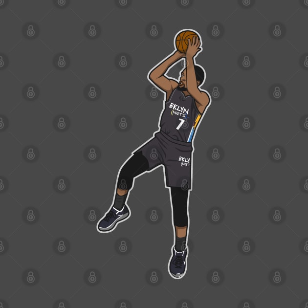 Kevin Durant Fade Away Cartoon Style by ray1007