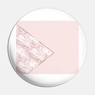 Blush pink geo - pink marble Pin