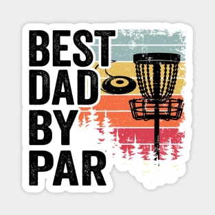 Funny Disc Golf Basket Vintage Best Dad By Par Magnet