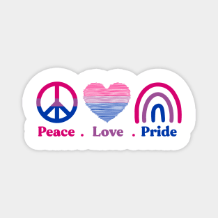 Bisexual Peace Love Pride Magnet