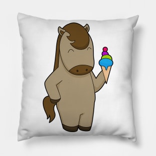 Horse Waffle ice cream Pillow