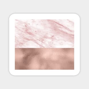 Luxe rose gold marble duo Magnet