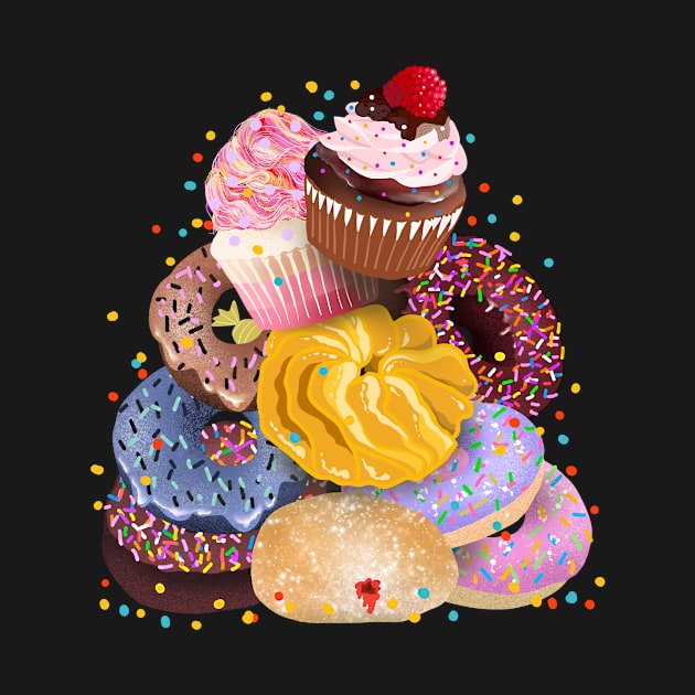 Cupcakes and Donuts by Renee Ciufo Illustration