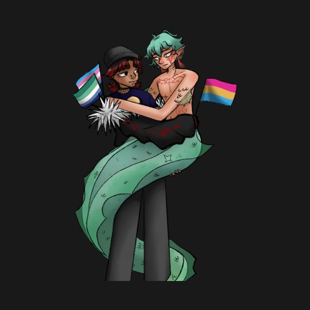 Gay fish - pride month artwork by Skiadrum