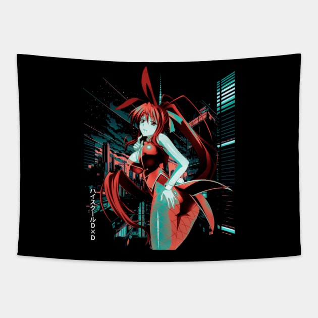 The Path of the Red Dragon High School DxD Journey Shirt Tapestry by Thunder Lighthouse