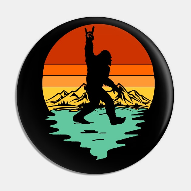 Bigfoot Metallica, Bigfoot Sunset Pin by JameMalbie