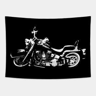 Classic American Motorcycle Abstract Tapestry