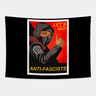 LET'S GO ANTI-FASCISTS Tapestry